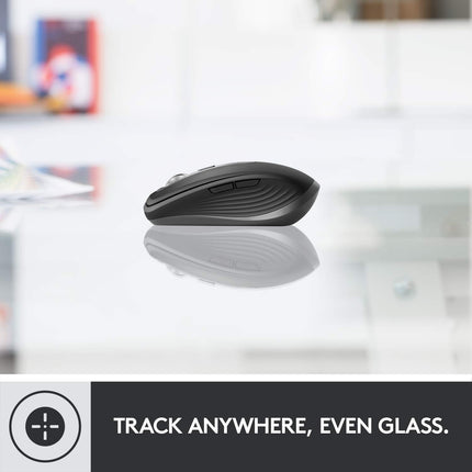 Logitech MX Anywhere 3S Compact Wireless Mouse, Fast Scrolling, 8K DPI Any-Surface Tracking, Quiet Clicks, Programmable Buttons, USB C, Bluetooth, Windows PC, Linux, Chrome, Mac - Graphite