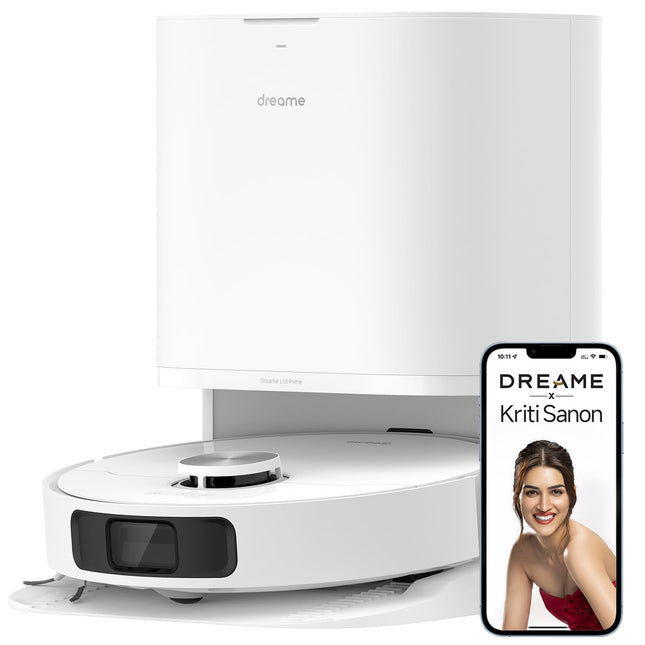 DREAME L10 Prime Robot Vacuum Cleaner with 7mm Mop Lift, Self-Cleaning Mop, LDS Navigation, 4000Pa Suction, 3D Mapping, WiFi/APP/Alexa