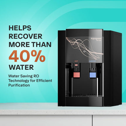 Aquaguard Blaze Slim Hot & Ambient RO+UV+Active Copper Tech, Stainless Steel Tank Water Purifier | Taste Adjuster | Upto 60% Water Savings | Suitable for Borewell, Tanker & Municipal Water