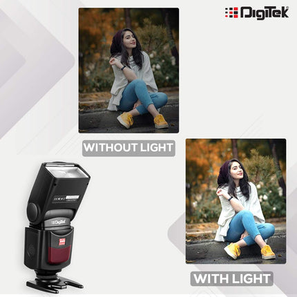 DIGITEK® (DFL-088) Universal Electronic Flash Speedlite for DSLR Cameras Canon Nikon Pentax Olympus with Standard Hot Shoe Mount (Without Trigger)