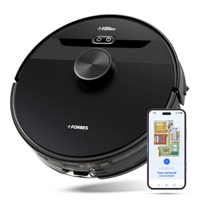 Eureka Forbes SmartClean Nuo, 5000Pa HyperSuction Robotic Vacuum Cleaner with LiDAR 3.0 Navigation & Home Mapping | Wet Mopping | 5-Hour Run Time | 5000mAh Battery | Smart App Control