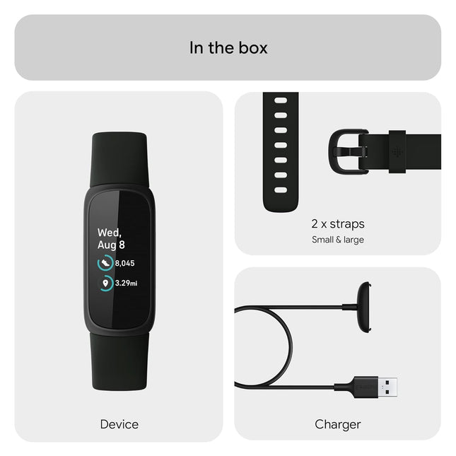 Fitbit Inspire 3 Health & Fitness Tracker (Midnight Zen/Black) with 6-Month Premium Membership