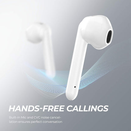 SoundPEATS TrueAir Truly Wireless Bluetooth Semi in Ear Earbuds with Mic (Gloss White)