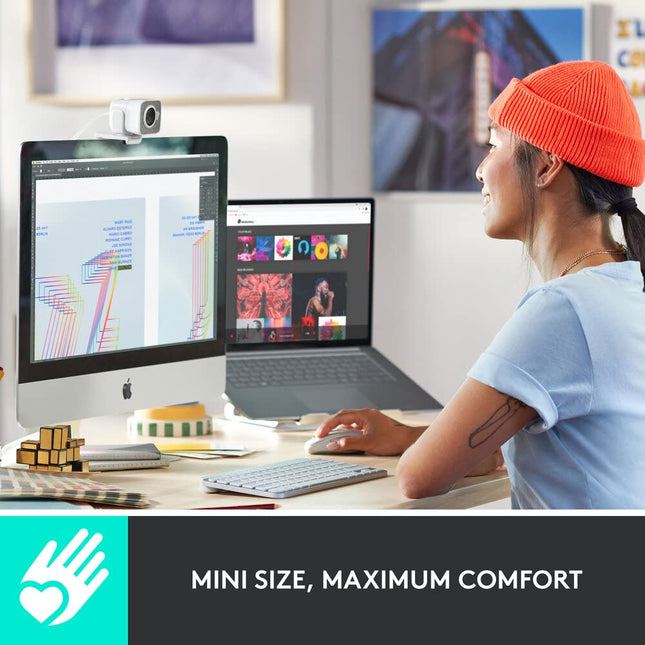 Logitech MX Keys Mini for Mac Minimalist Wireless Illuminated Keyboard with Free Adobe Subscription, Compact, Bluetooth, Backlit Keys, USB-C, Tactile Typing, Metal Build-Pale Grey