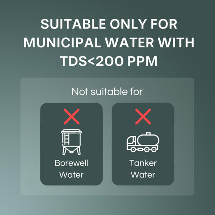 Aquaguard Sure Delight NXT UV+UF Water Purifier | Suitable for Municipal Water Only (TDS <200 ppm) | Not Suitable for Borewell/Tanker Water (TDS >200 ppm)