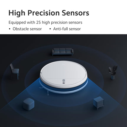Xiaomi Robot Vacuum-Mop 2i, 2200 Pa Powerful Suction, 450 mL Large-Capacity Dustbin, Electronically-Controlled 270 mL Water Tank, Controls remotely via app, Alexa/GA Enabled, White