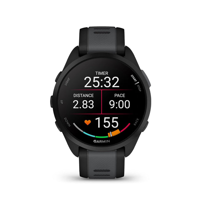 Garmin Forerunner 165, Running Smartwatch with GPS, Colorful AMOLED Display, Training Metrics and Recovery Insights, (Black/Salte Gray)