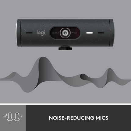 Logitech Brio 500 Full Hd Webcam with Auto Light Correction,Show Mode, Dual Noise Reduction Mics, Webcam Privacy Cover, Works with Microsoft Teams, Google Meet, Zoom, USB-C Cable - Graphite - Digital