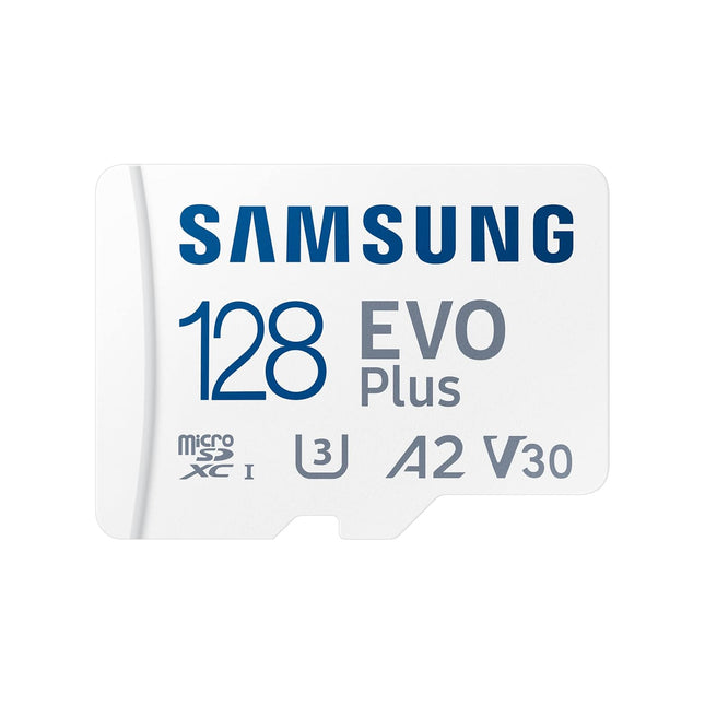 Samsung EVO Plus 128GB Micro SDXC w/SD Adaptor, Up-to 160MB/s, Expanded Storage for Gaming Devices, Android Tablets and Smart Phones, Memory Card, MB-MC128SA/IN