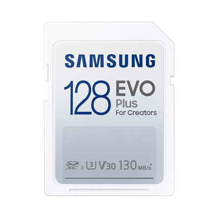 Samsung EVO Plus 64GB, SDXC, UHS-I, U1, Upto 130MB/s, FHD, Card for DSLR and mirrorless Cameras (MB-SC64K)