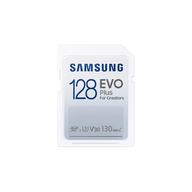 Samsung EVO Plus 64GB, SDXC, UHS-I, U1, Upto 130MB/s, FHD, Card for DSLR and mirrorless Cameras (MB-SC64K)