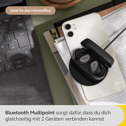 Jabra Connect 5t Work from Home True Wireless In Ear Bluetooth Earbuds with Hybrid Active Noise Cancellation (ANC), 6-mic call technology and Bluetooth Multipoint