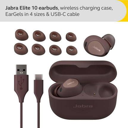Jabra Elite 10 True Wireless Earbuds – Advanced Active Noise Cancelling Earbuds - Black