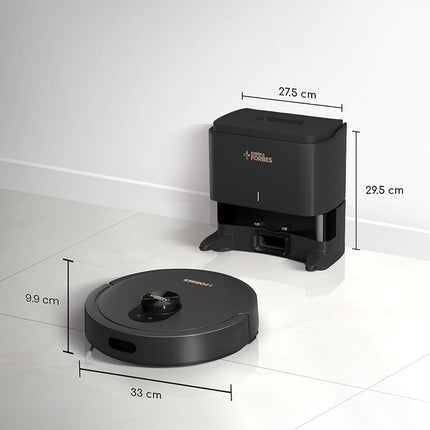 Eureka Forbes SmartClean Auto Bin Turbo, 7000Pa HyperSuction Robotic Vacuum Cleaner (40 Days Hands-Free Cleaning) | LiDAR 3.0 & Quick Home Mapping | Wet Mopping | 3-Hour Run Time | Smart App Control