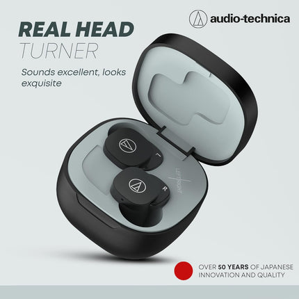 Audio-Technica ATH-SQ1TWBK Wireless Earbuds