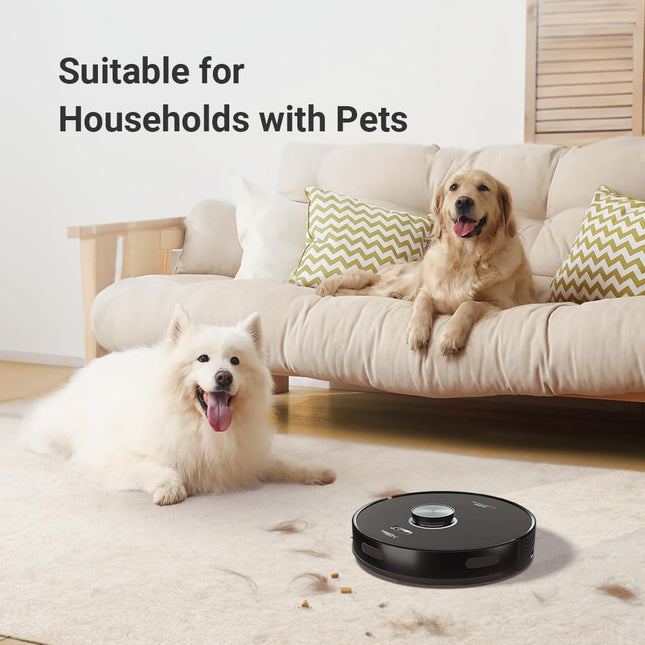 Eureka Forbes LVAC Voice Nuo Robotic Automatic Vacuum Cleaner | Dry Vacuuming & Wet Mopping | Smart Voice Control | 3D Laser Mapping | Silent Operation | Powerful Suction