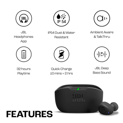 JBL Wave Buds in-Ear Wireless Earbuds (TWS) with Mic