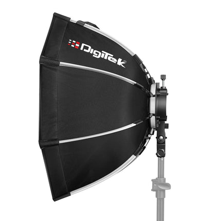 DIGITEK® (DSBH-055) 55cm Octa Soft Box Kit with S2 Type Bracket, 2 White Diffuser, Silver Particle Baffle & Collapsible Nylon Cover, Compatible with All Speedlights (Carry Case Included)