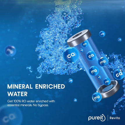 Pureit Revito RO+MF+Mineral+UV in-Tank | 7 stage | 7L Capacity | Upto 70% Water Saving | Suitable for Borewell, Tanker & Municipal Water | DURAViva | Magenta