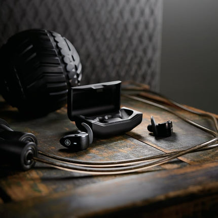 Yamaha Audio TW-ES5A True Wireless Sports in Ear Earbuds | True Sound, Bluetooth, aptX Adaptive, Secure Fit, Waterproof IPX7,Built-in Microphones for Clear Voice Calls