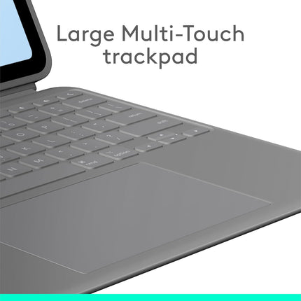 Logitech Combo Touch iPad Air 13-inch (M2 & M3)(2024 & 2025) Keyboard Case - Detachable Backlit Keyboard with Kickstand, Comfortable Typing, Multi-use Mode - Oxford Grey