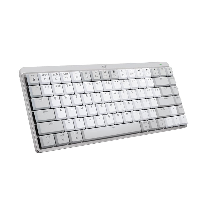 Logitech MX Mechanical Mini for Mac Wireless Illuminated Keyboard with Free Adobe subscription, Low-Profile Performance Switches, Tactile Quiet Keys, Backlit, Bluetooth, USB-C, Apple, iPad - Pale Grey