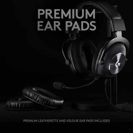 Logitech G Pro X Gaming Wired Over Ear Headphones with Mic Blue Voice DTS Headphone:X 2.0, 50Mm Pro-G Drivers, 2.0 Surround Sound for Esports Gaming, Pc/Ps/Xbox/Vr/Nintendo Switch - (Black)