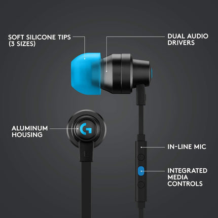 Logitech G333 Wired in Ear Earphones with Mic