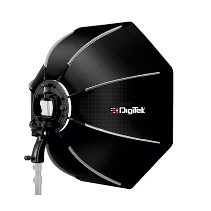 DIGITEK® (DSBH-055) 55cm Octa Soft Box Kit with S2 Type Bracket, 2 White Diffuser, Silver Particle Baffle & Collapsible Nylon Cover, Compatible with All Speedlights (Carry Case Included)