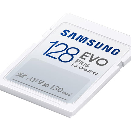 Samsung EVO Plus 64GB, SDXC, UHS-I, U1, Upto 130MB/s, FHD, Card for DSLR and mirrorless Cameras (MB-SC64K)