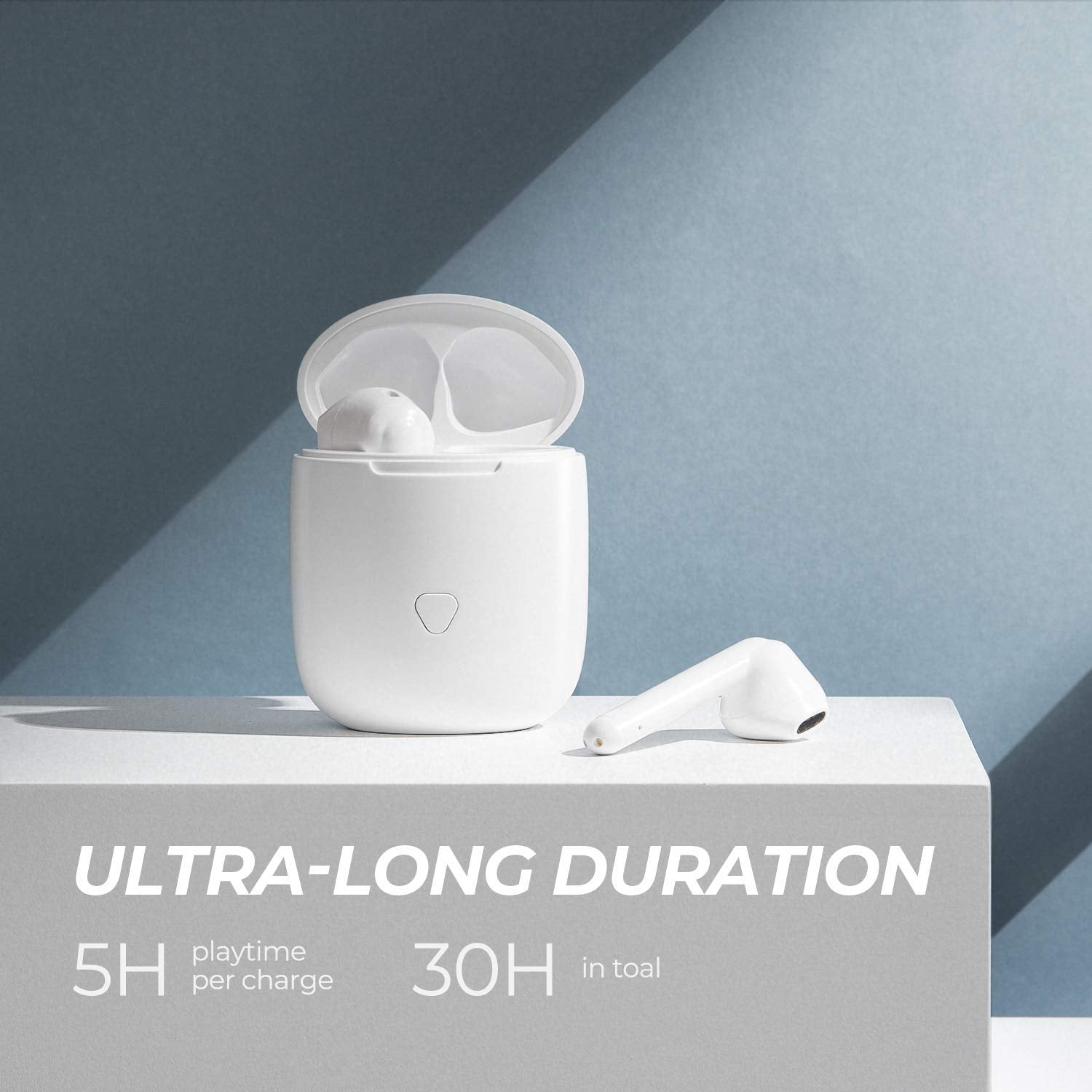 SoundPEATS TrueAir Truly Wireless Bluetooth Semi in Ear Earbuds with Mic (Gloss White)