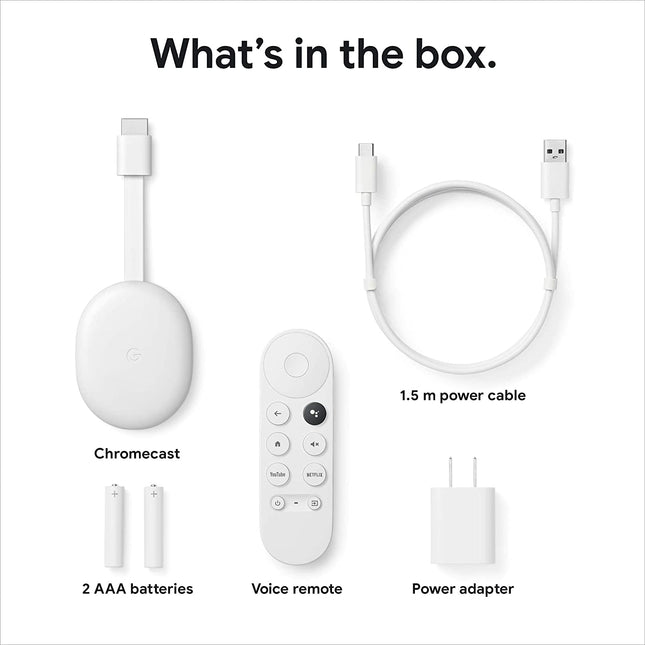 Google Chromecast with TV Media Streaming Device (White)