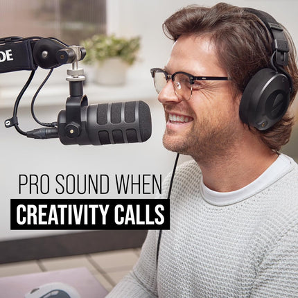 Rode Podmic USB Versatile Dynamic Broadcast Microphone with XLR and USB Connectivity for Podcasting, Streaming, Gaming, Music-Making and Content Creation