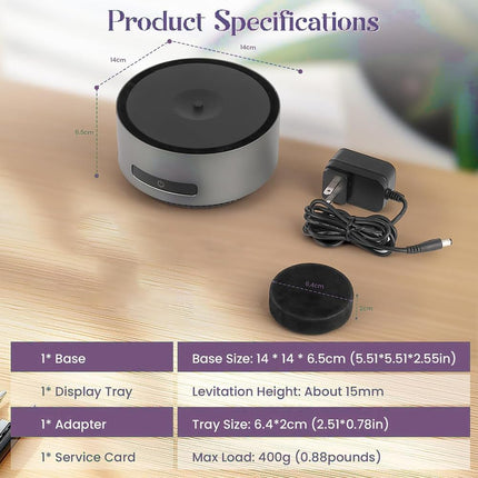 Levitation Display 500g Automatic Lift-Down Magnetic Levitation Display Stand Office & Home Decorative Gadgets New Item with Ideal Products Display for Cake, Figures, jewellery and Many Products Display