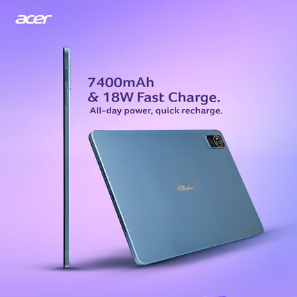 Acer Iconia Tab iM11-12M with Stylus Pen | 11.45” IPS Display, G99-8781 Processor, 8GB RAM + 256GB Storage, 16MP Rear+8MP Front Camera,Wi-Fi + 4G LTE(Calling), Android 14,BT 5.2, Slim Metal Body,Blue