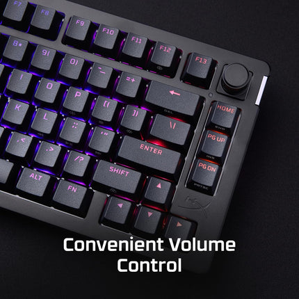 HyperX Alloy Rise – Hot-Swappable Mechanical Gaming Keyboard, PC, Ambient Light Sensor, Gasket Mounted, HyperX Linear Switches