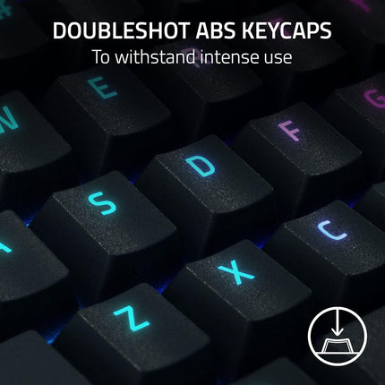 Razer BlackWidow V4 Pro Smartchoice Mechanical Gaming Keyboard, Green Switch Clicky Keys, RGB Chroma Backlit, Programmable Macro Dial, Magnetic Wrist Rest, USB Wired, Anti-Ghosting, US Layout