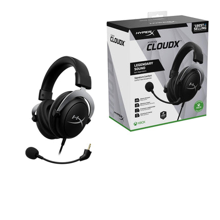 HyperX CloudX, Official Xbox Licensed Wired Over The Ear Headset with Mic (Silver)