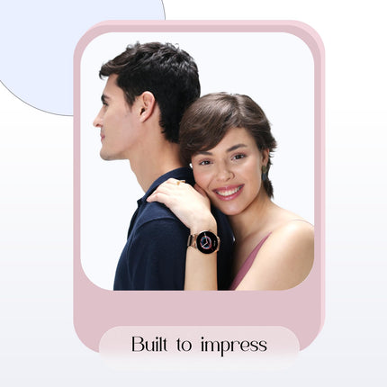 Noise Twist 2 Smart Watch with 1.43” AMOLED Screen, AI Search & Voice Assistant, Bluetooth Calling, Stainless Steel Back, 7-Day Battery, 100+ Watch Faces, Health Suite, IP68 (Rose Pink)
