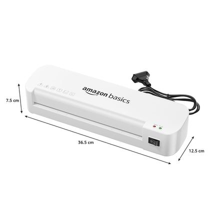 Amazon Basics A4 Laminating Machine | Rapid Lamination | Adjustable Temperature Settings | 1-Year Brand Warranty