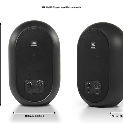 JBL Professional 104-BT Compact Desktop Reference Woofer Monitors with Bluetooth