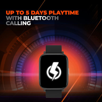 PLAYFIT DIAL; Full Touch IPS Display; Bluetooth Calling; Silicone Strap; Multiple Exercise Modes; 24-Hour Heart Rate Monitor; IP67 Water Protection