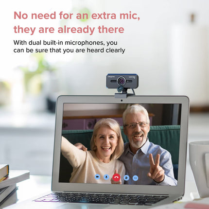 Creative Live! Cam Sync V3 2K Qhd USB Webcam with 4X Digital Zoom (4 Zoom Modes from Wide Angle to Narrow Portrait View), Privacy Lens, 2 Mics, for Pc and Mac - Black