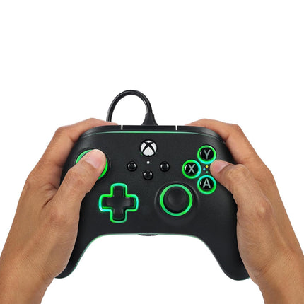 PowerA Advantage Wired Gaming Controller with Lumectra + RGB LED Strip for Xbox Series X/S, Xbox One, PC, Windows 10/11 with Vivid LED Lighting, Black (Officially Licensed)