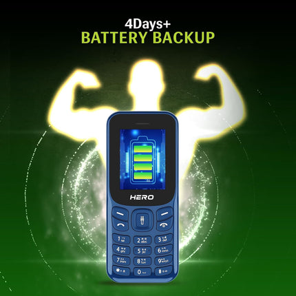 Lava Hero Shakti 2025 Dual Sim Keypad Mobile Phone (with Vibration Alert) | 1.8" Display | Super Saving Battery Mode | Stylish Design | Number Talker | (Dark Blue)