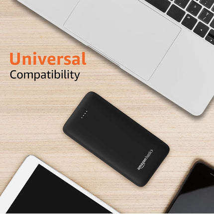 Amazon Basics 27000 Mah 65W Ultra Fast Charging Power Bank | USB Type-C Input, USB Type A Power Delivery (Input & Output) | Quick Charge | Two-Way Fast Charging (Black)