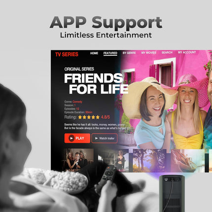 Zebronics Android Smart Projector (PIXAPLAY 22), 4K UHD Support, 3200 Lumens, 250" Screen, 90° Tiltable, Auto Focus & Keystone, OTT Apps (Netflix, Prime, Hotstar), BT v5.4, HDMI, Miracast (Green)