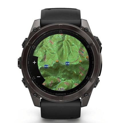 Garmin Fenix 8 51mm, AMOLED, Sapphire, Titanium, Black/Pebble Grey Band, Black - Unboxify