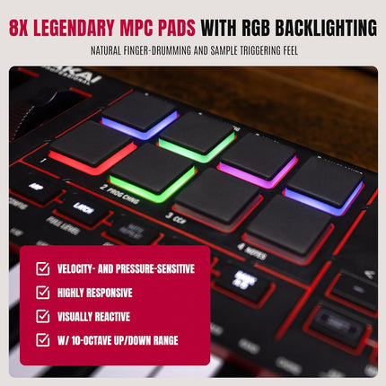 Akai MPK MINI MK4 Compact Midi Keyboard and Pad MIDI Controller