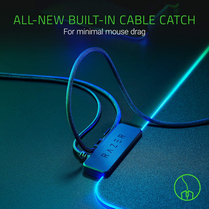 Razer Firefly V2 Micro Textured Gaming Mouse Mat with RGB Lighting Powered by Chroma Rz02-03020100-R3M1 Port